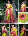 Soft Silk 4018 Lichi Soft Silk Jacquard Work Saree Wholesalers In Surat