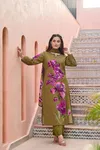 Naisha K 83 Cotton Digital Printed Kurti Bottom With Dupatta Suppliers In India