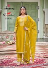 Kanku By Rangoon 10091 To 10094 Gold Crush With Fancy Work Top With Bottom Dupatta Wholesalers In Delhi