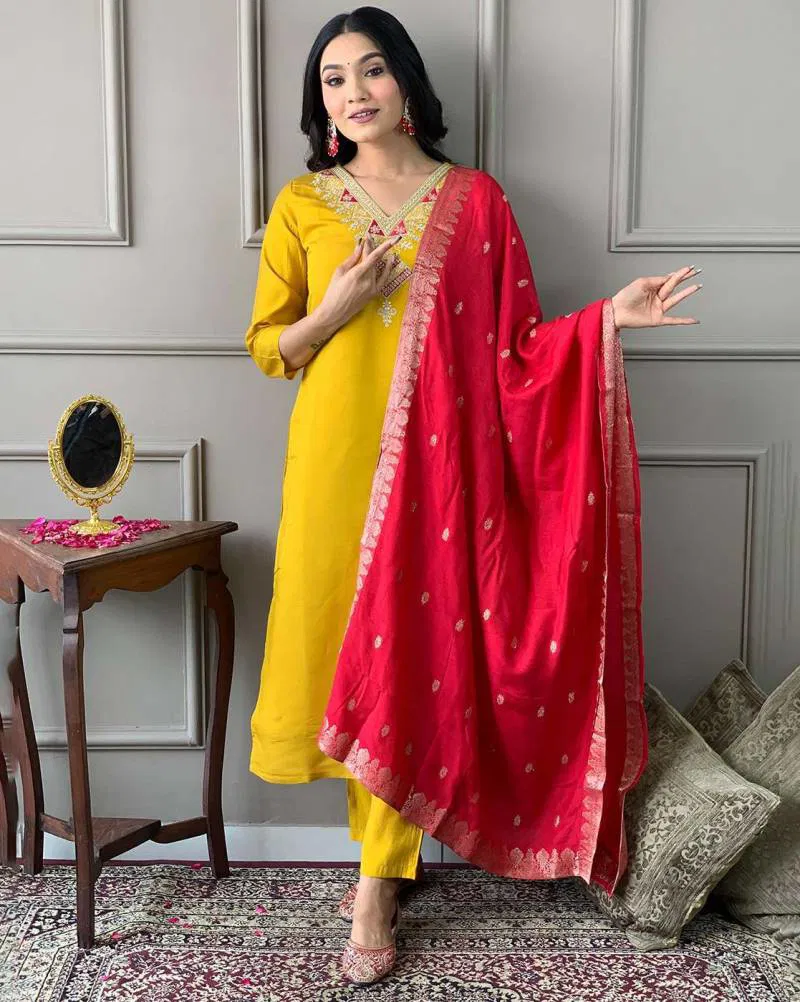 Navya Kurti 98 Cotton Embroidered Kurti Bottom With Dupattta Wholesale In India