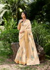 Khichha By Sr Linen Printed Saree Wholesale Clothing Distributors In India
