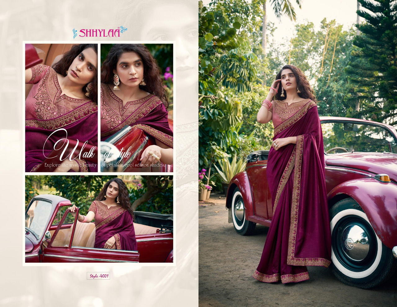 Shhylaa The Devi Collection Vol-3 Heavy Embroidery Lace And Heavy Blouse Latest Fancy Party Wear Pure Silk Saree Collection 