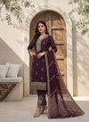 Naisha K 337 Roman Silk Aariwork Festival Wear Kurti With Pant Dupatta Exporters In India