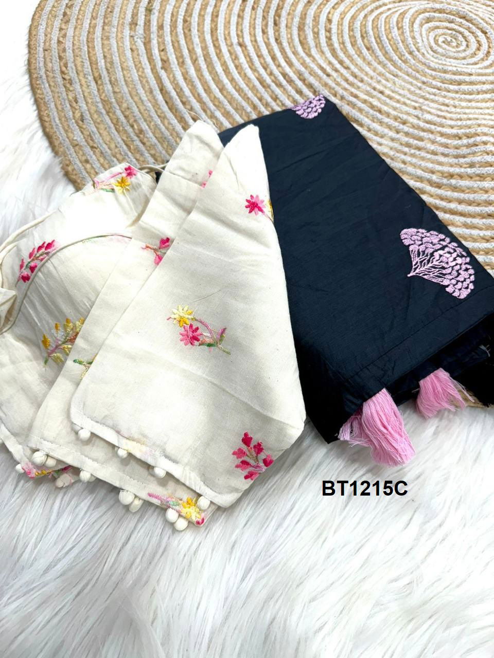 BT 1215 Colours Pure Chanderi Cotton Designer Saree Manufacturers