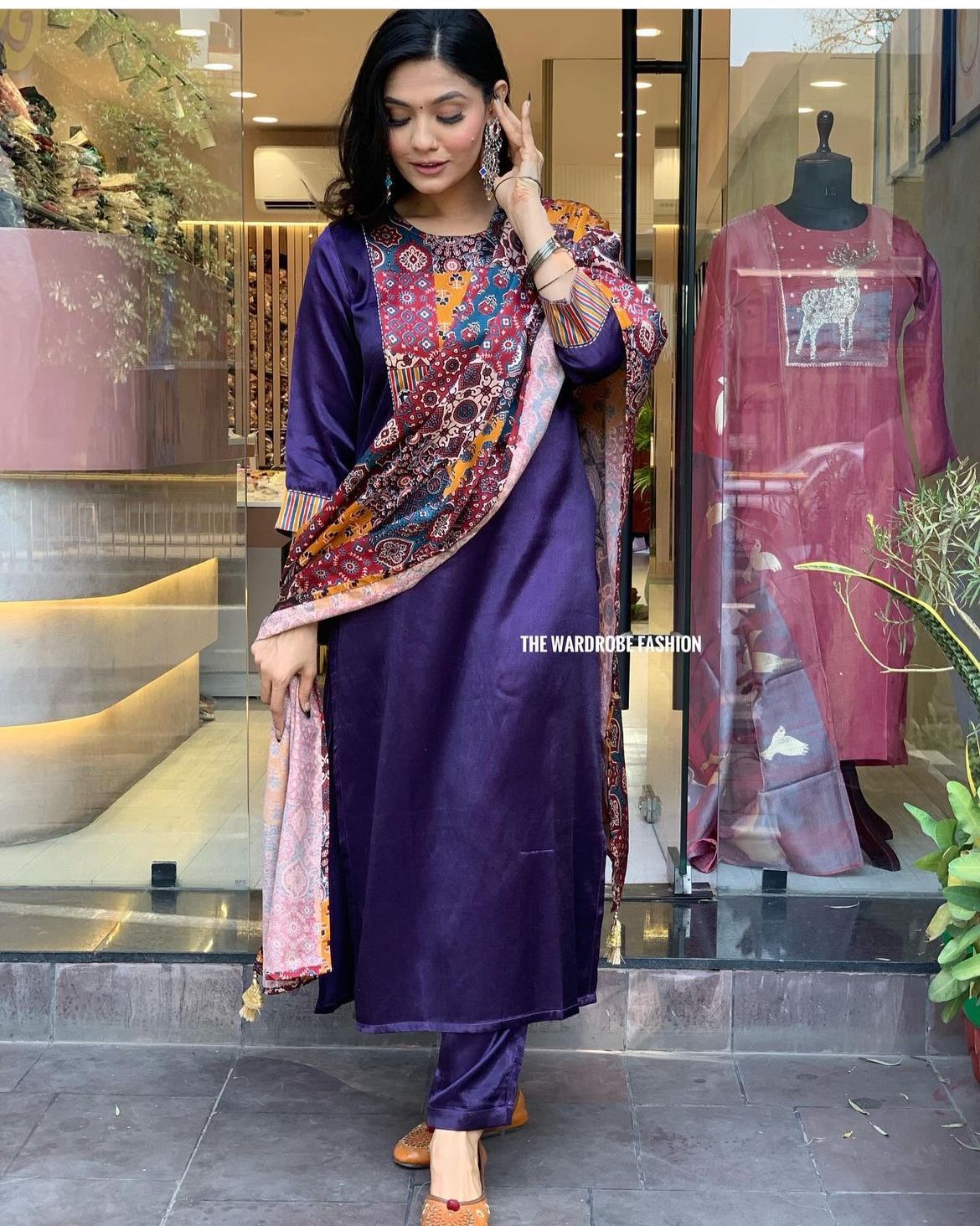 Purple Rani By Fvd Rayon Digital Printed Kurti With Bottom Dupatta Suppliers In India