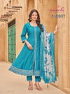 Parrot By Aanchi Vatican Anarkali Kurti With Bottom Dupatta Suppliers In India
