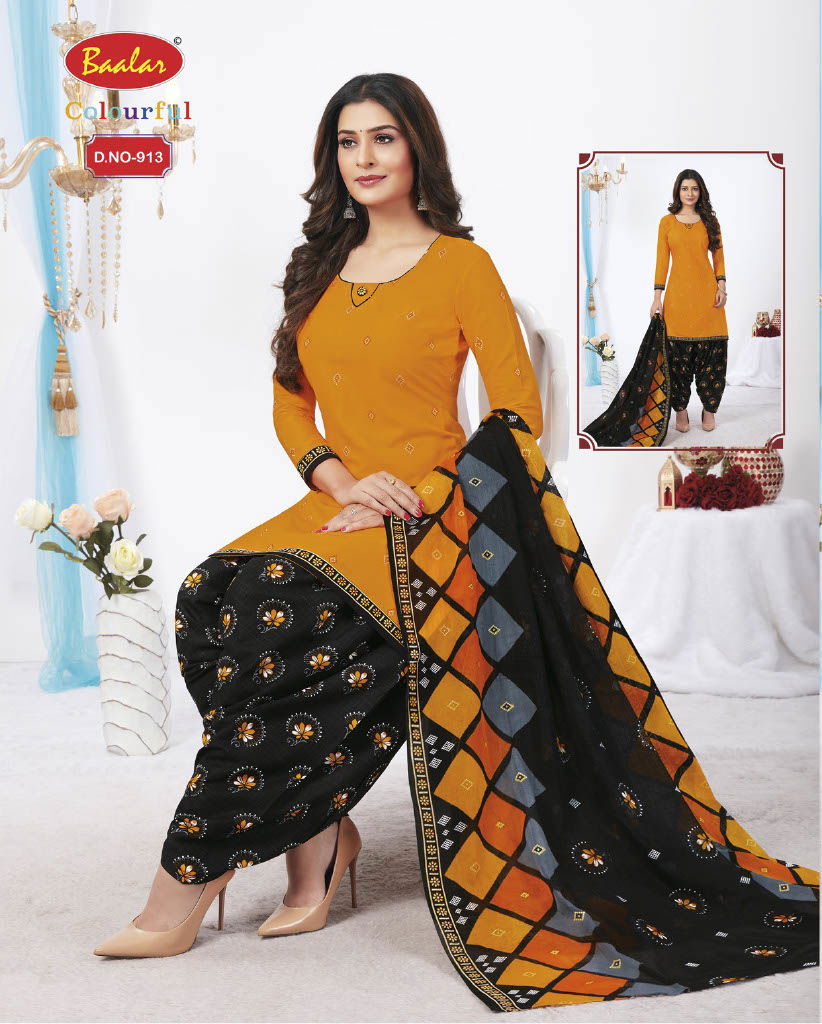 Baalar Colourful 9 Casual Wear Cotton Printed Readymade Salwar Suit Collection