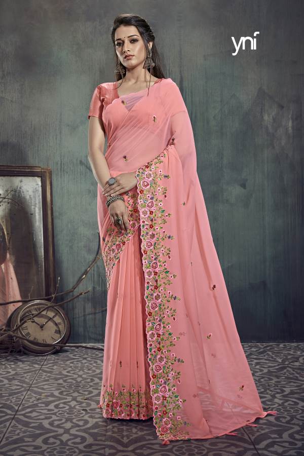 Ynf Tyaar New Designer Festive Wear Georgette Heavy Latest Saree Collection