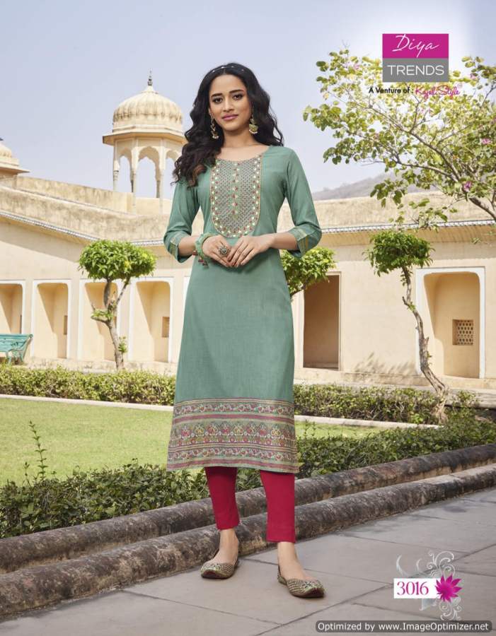 Victorias 3 New Ethnic Wear Rayon Embroidery Designer Kurti Collection