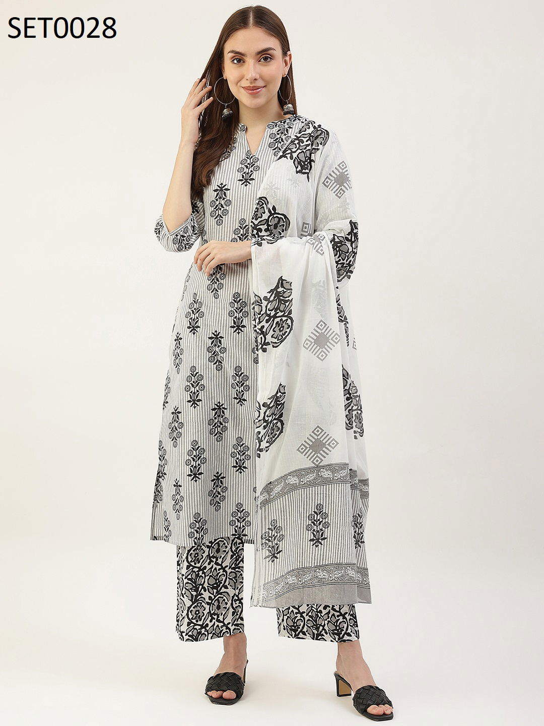 Fiorra SET0000 Designer Printed Kurti With Palazzo Dupatta Wholesale Market In Mumbai