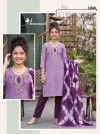 Amanat D No 1001 To 08 Berlin Plain Embroidery Kids Girls Kurti Set