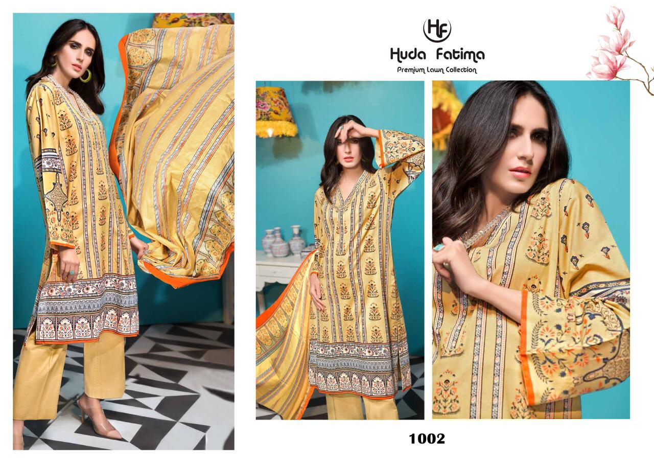 Huda Fatima Spring Lawn Collection 2020 New Designer Printed Karachi Dress Material 