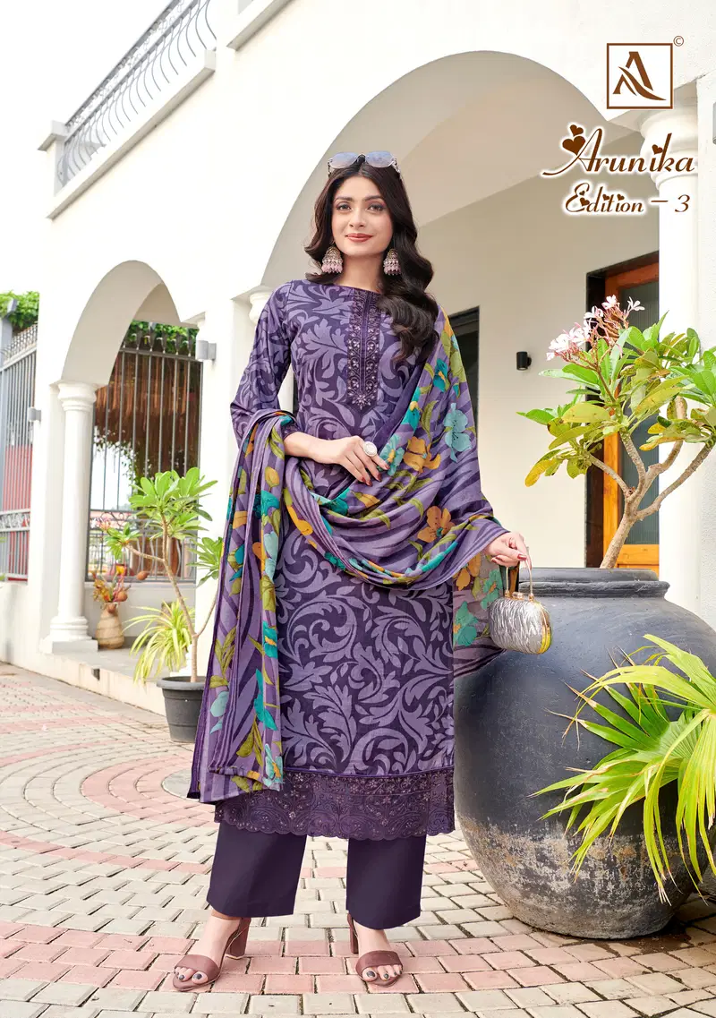 Arunika Edition 3 By Alok Suit Jam Cambric Printed Dress Material Orders In India