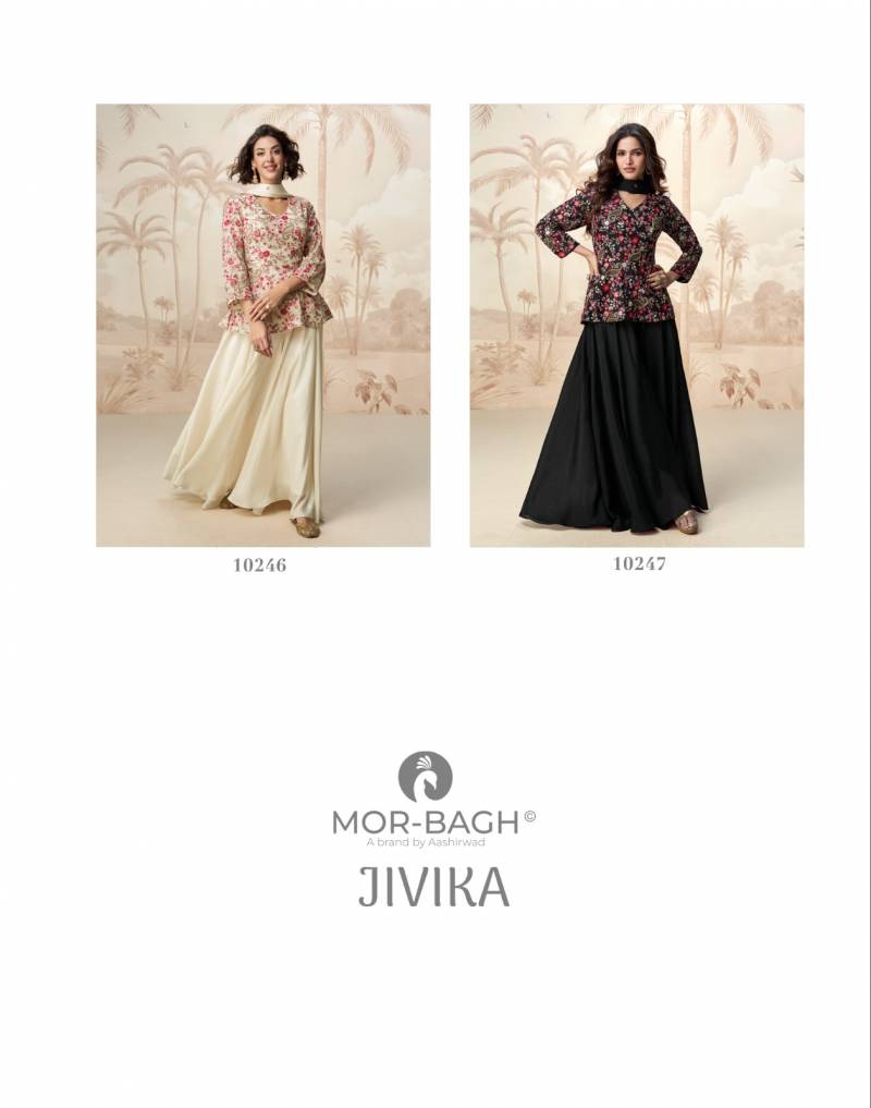 Mor Bagh By Aashirwad Jivika Chinon Designer Salwar Suits Wholesalers In Delhi