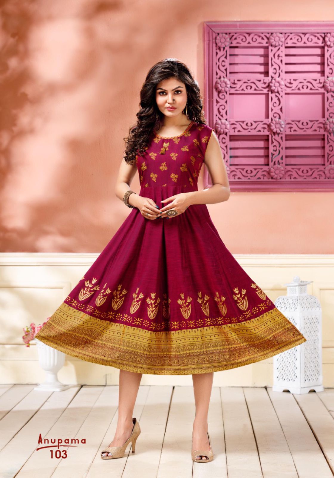 Anupama Ethnic Wear Fancy Designer Rayon Latest Anarkali Kurti Collection