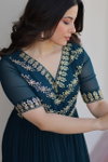 KA 1172 Faux Blooming Incredible Embroidery Gown Exporters In India