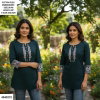Naisha K 413 Cotton Flax Embroidery Work Casual Wear Top Wholesale In India