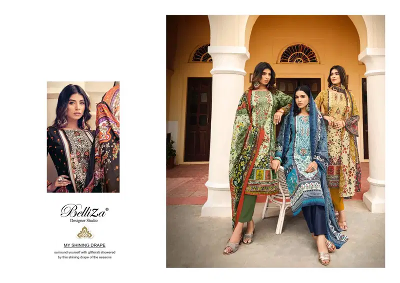 Naira Vol 21 By Belliza Pure Cotton Dress Material Catalog
