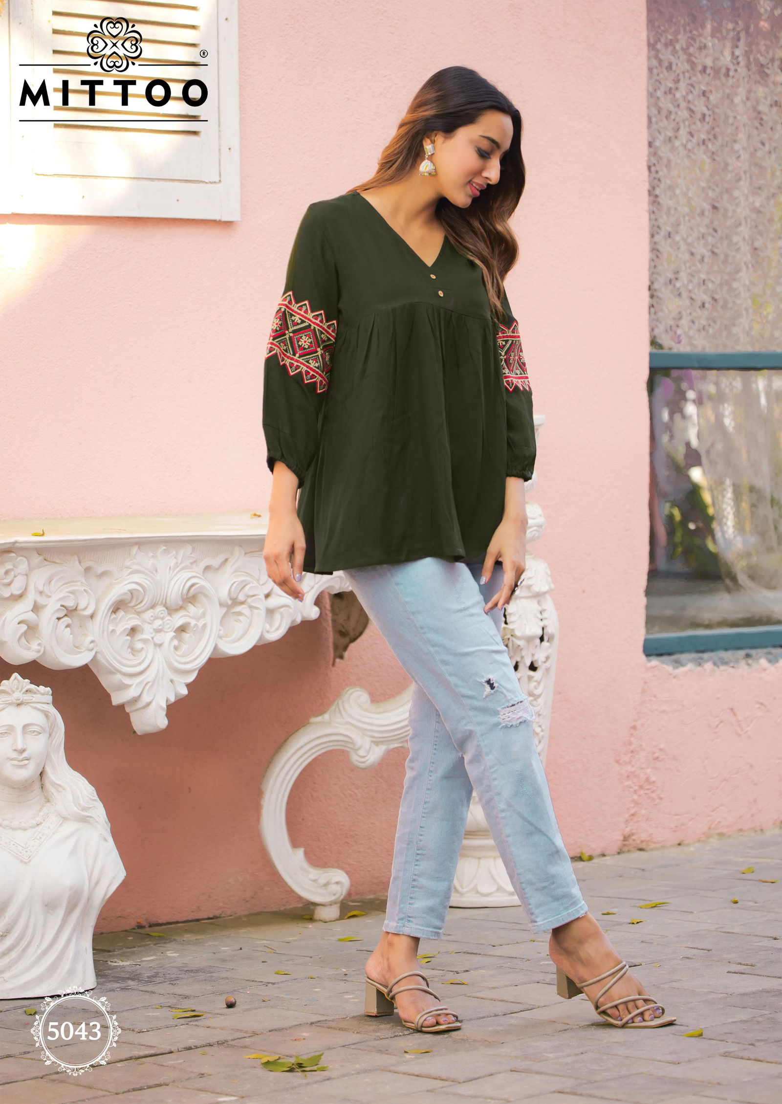 Victoria Vol 8 By Mittoo Rayon Wrinkle Printed Ladies Top Suppliers In India
