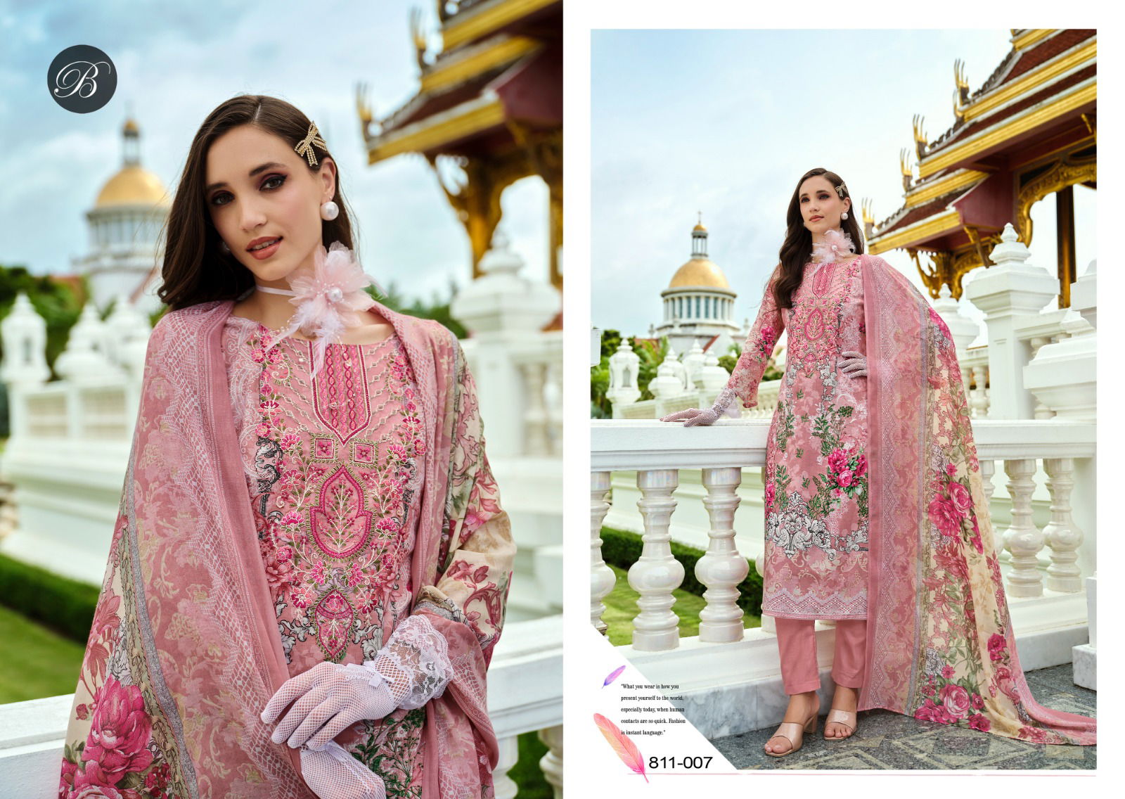 Naira Vol 99 By Belliza Cotton Printed Embroidered Dress Material Wholesalers In Delhi