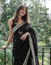 SF 683 Black Colour Soft Lilan Designer Sarees Wholesale Shop In Surat