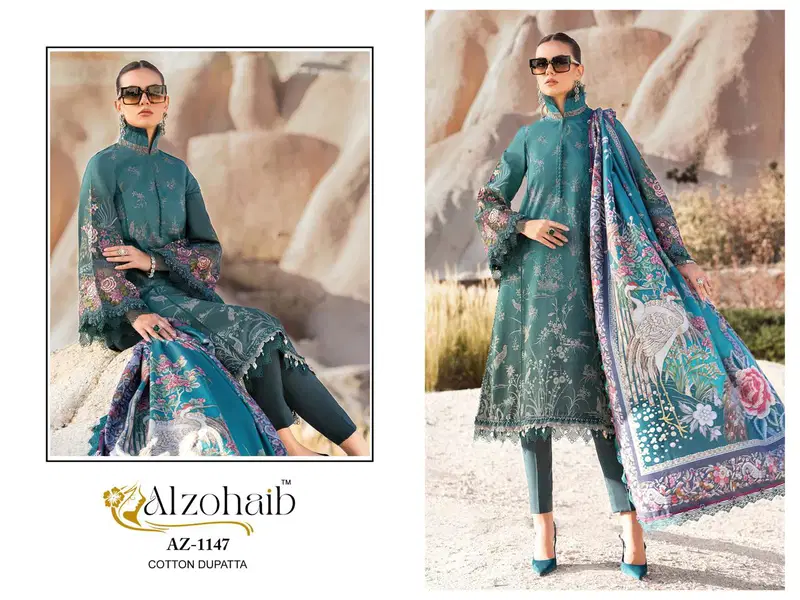 Alzohaib Az 1147 To 1185 Cotton Printed Pakistani Suits Suppliers In India
