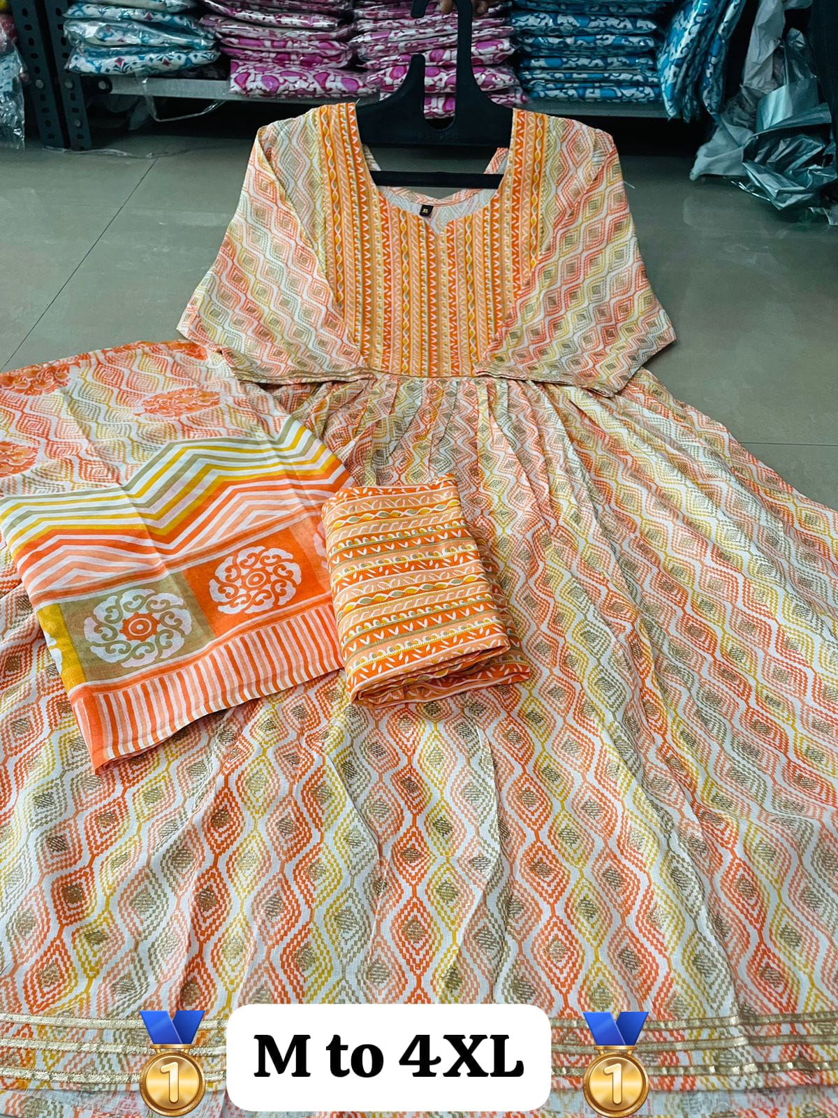 Virat Cotton Printed Anarkali Kurti With Bottom Dupatta Catalog