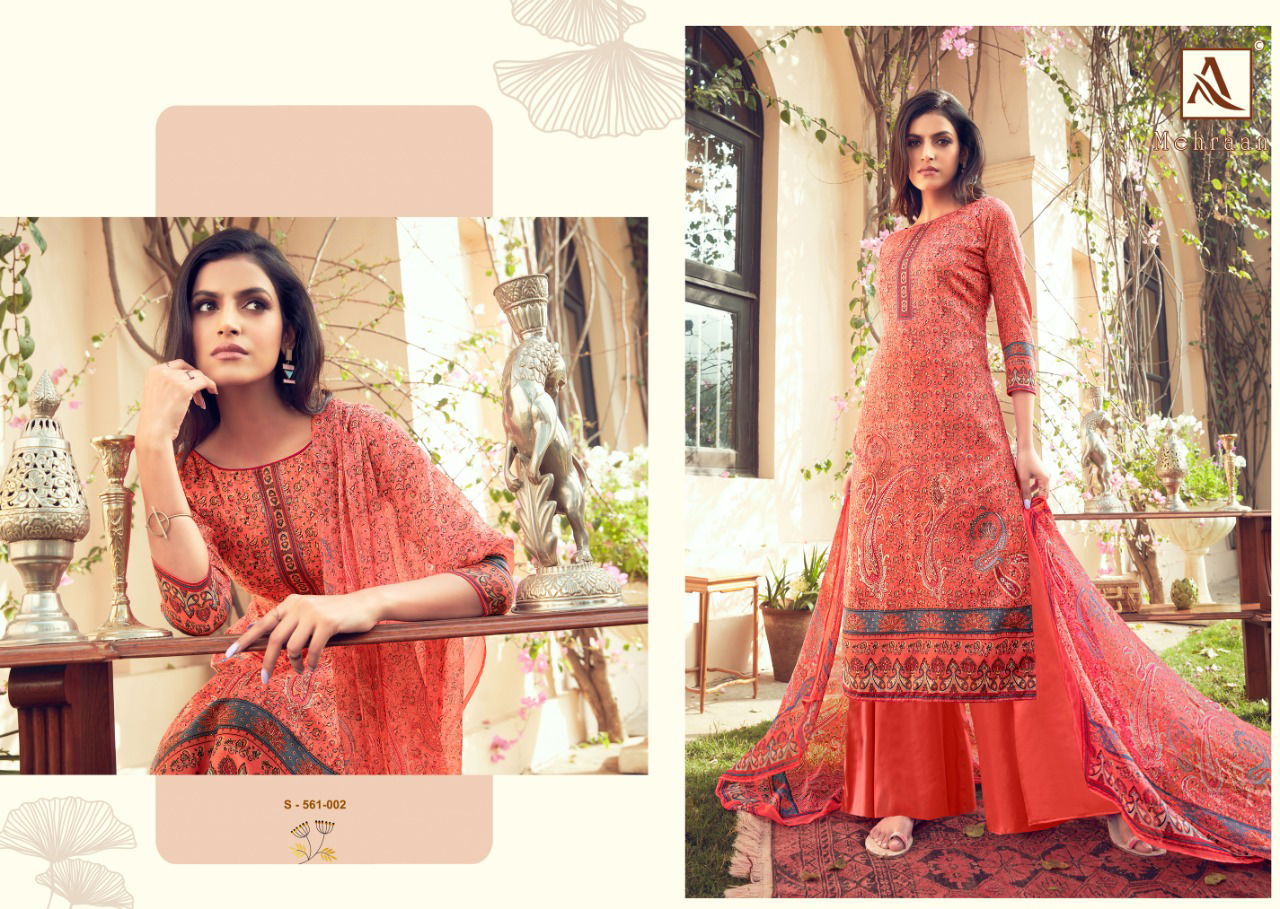 Alok Mehraan Jam Cotton Designer Casual Wear Pure Zam Cotton Digital Print with Swarovski Diamond Dress Material Collection
