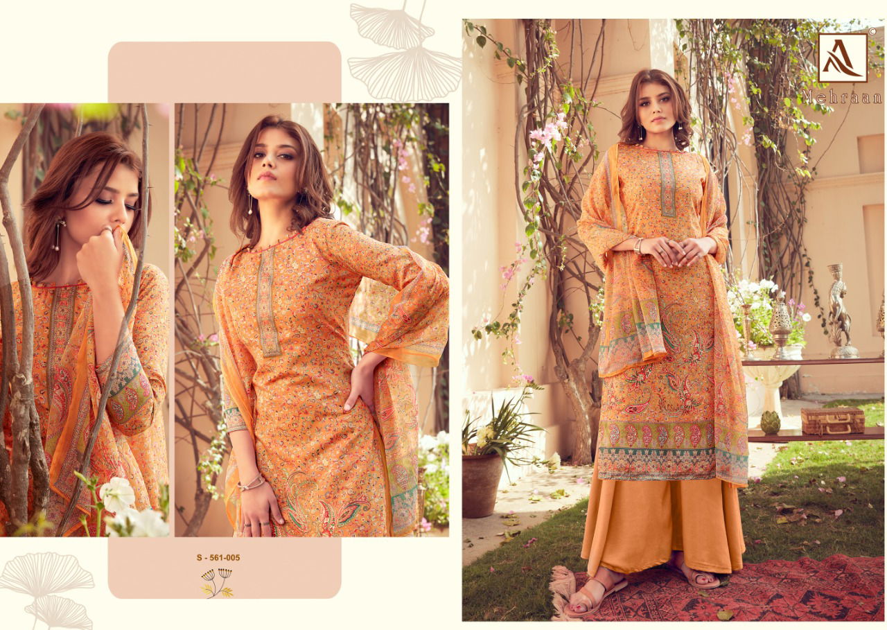Alok Mehraan Jam Cotton Designer Casual Wear Pure Zam Cotton Digital Print with Swarovski Diamond Dress Material Collection
