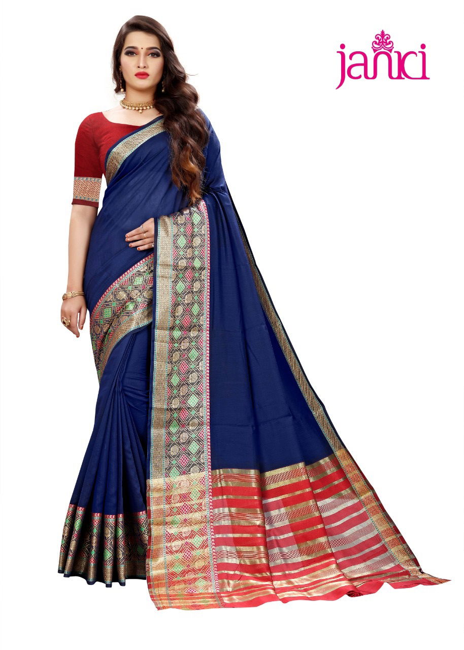 Janki Latest Designer Festive Wear Printed Linen Satin Silk Saree Collection 