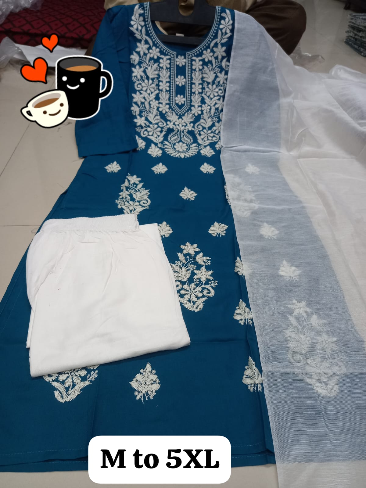 Virat Embroidery Work Kurti With Bottom Dupatta Catalog