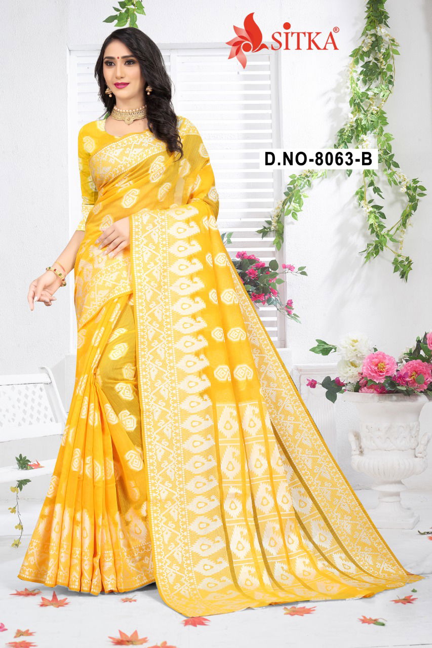 Belize 8063 Fancy Casual Festive Wear latest Designer Poly cotton Sarees Collection