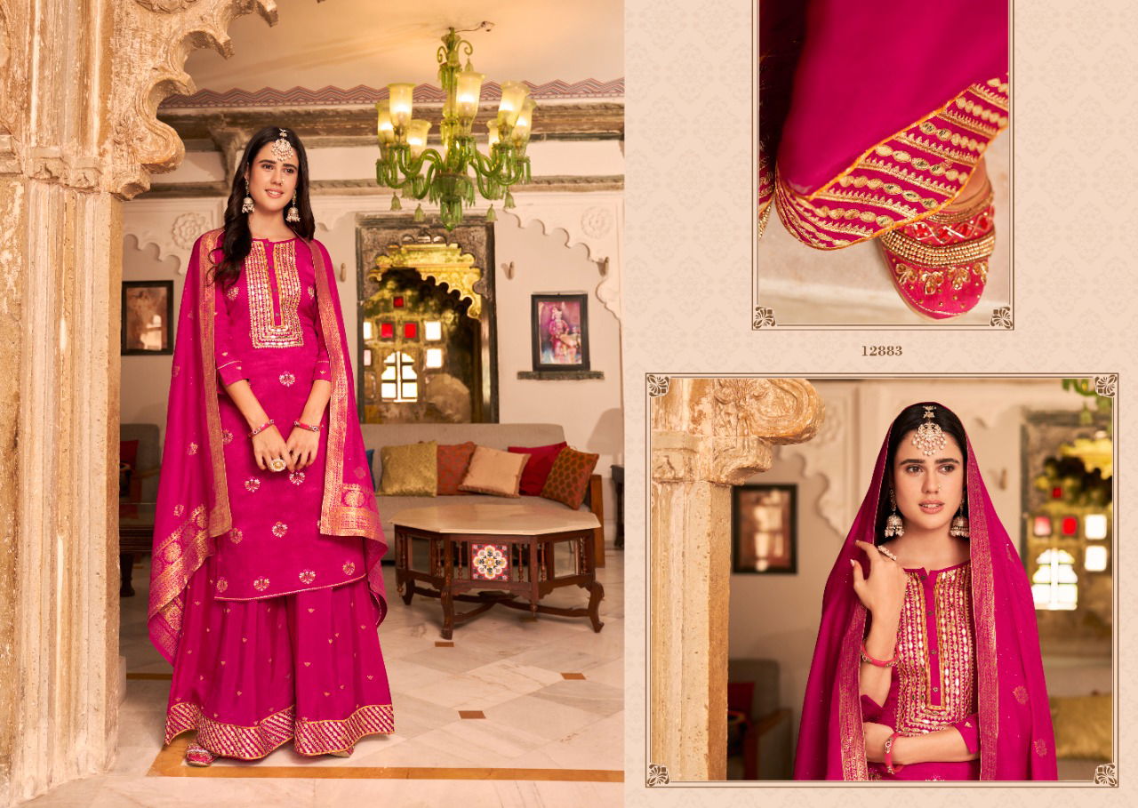 Kalaroop Mastani Heavy Wedding Wear Designer Jacquard With Fancy Work Ready Made Collection
