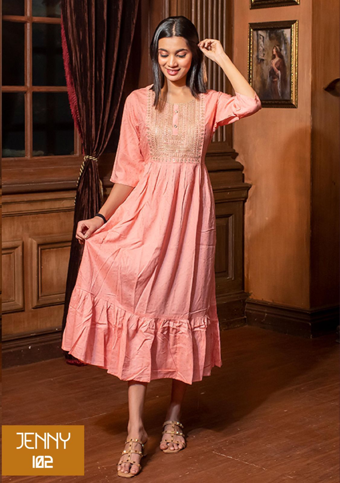 Jenny 101 New Latest Designer Ethnic Wear Long Anarkali Kurti Collection