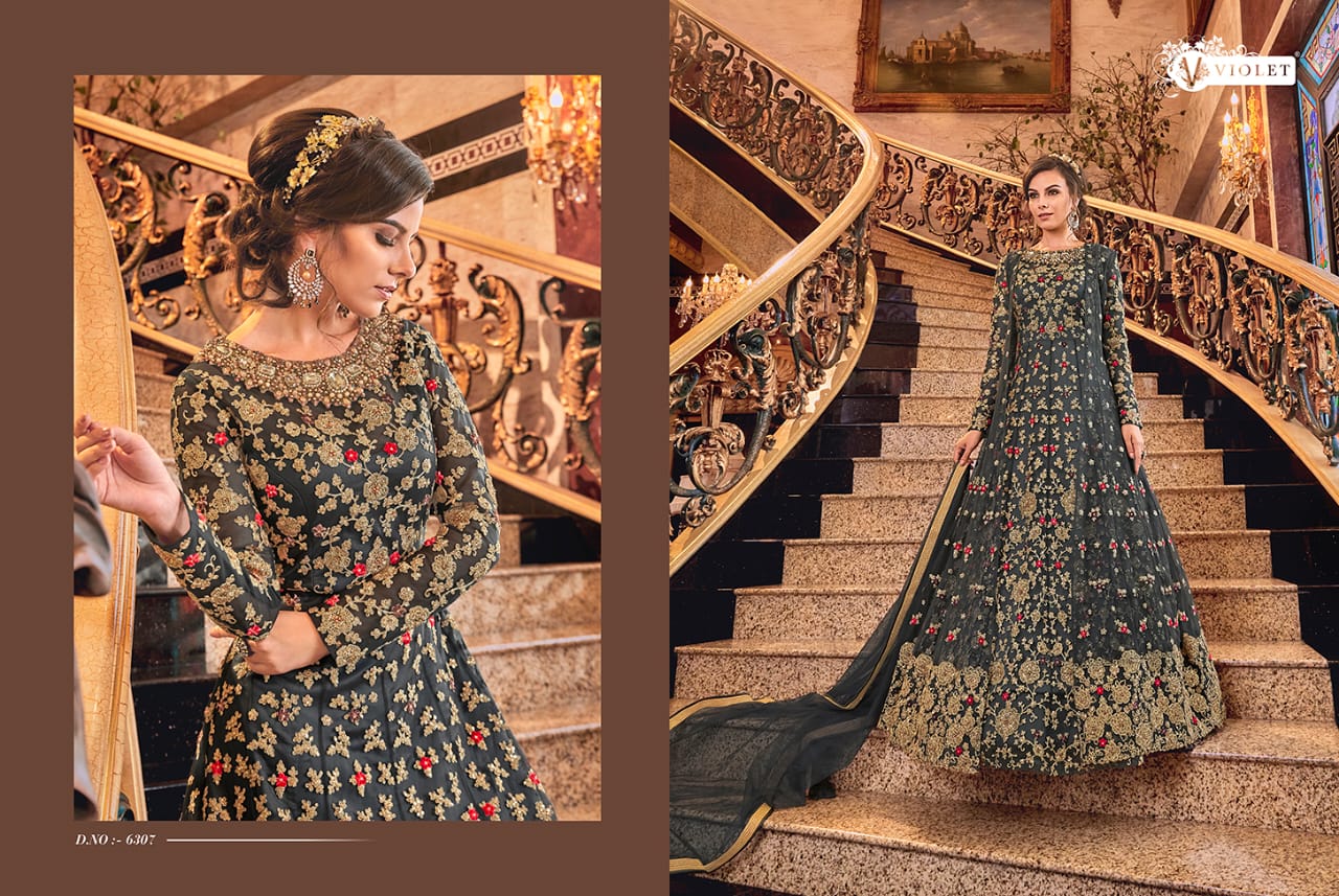 Swagat Violet 6307 Hit Design Heavy Look Embroidered Salwar Suits