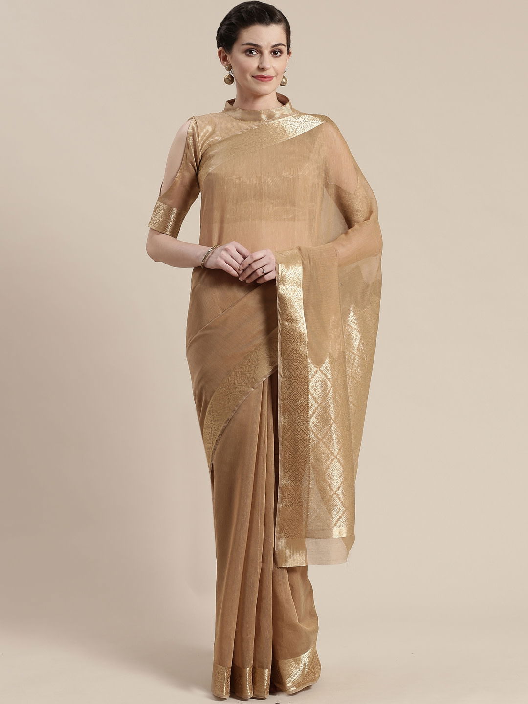 Sidnaz 1 Linen Blend Festive Wear Georgette Saree