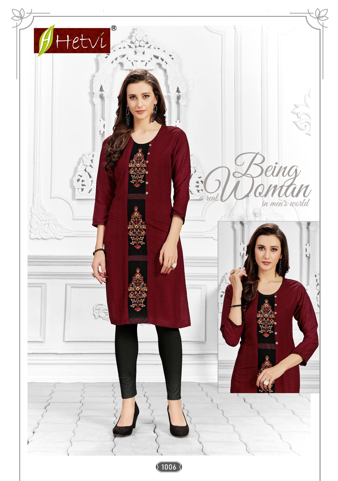 Hetvi Flora Rayon Printed Casual Wear Short Kurti