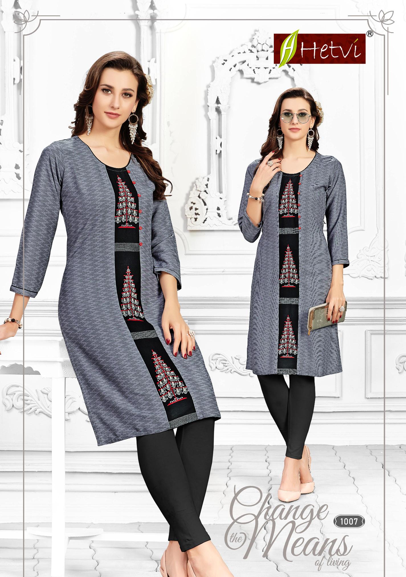 Hetvi Flora Rayon Printed Casual Wear Short Kurti