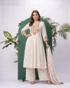 K 1074 By Naisha Roman Embroidery Kurti With Bottom Dupatta

