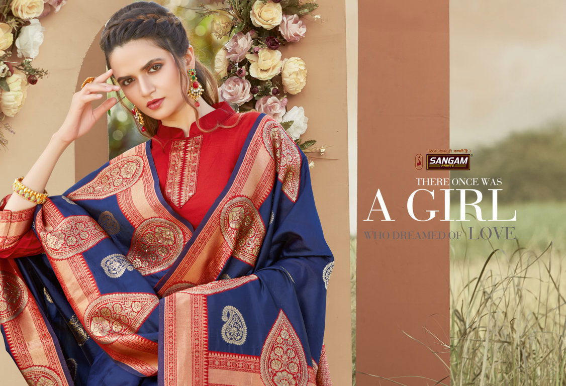 Sangam Sunaina Latest Fancy Designer Festive Wear Heavy Silk Sarees Collection
