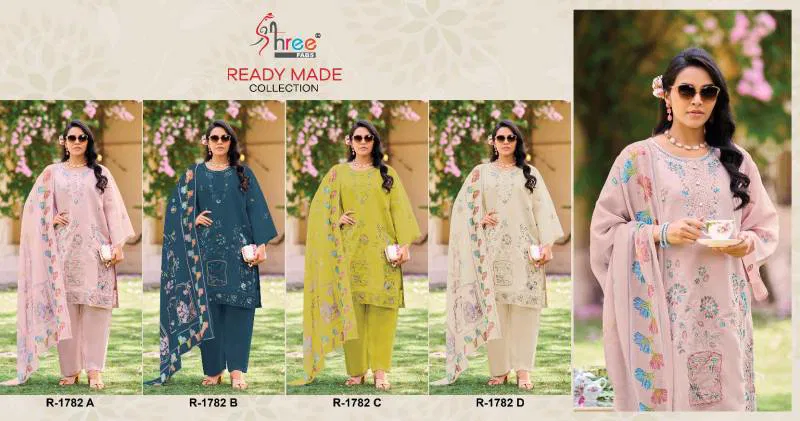 Shree R 1782 Cambric Cotton Ready Made Pakistani Salwar Suits Bulk Orders In India