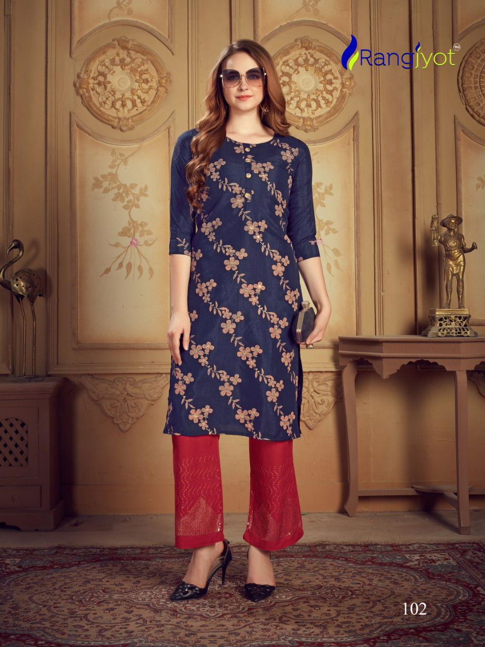 RANGJYOT NARGIS VOL-1 Latest fancy Heavy Designer Festive Wear Dolla silk top With Sequence Work pant Kurtis Collection 