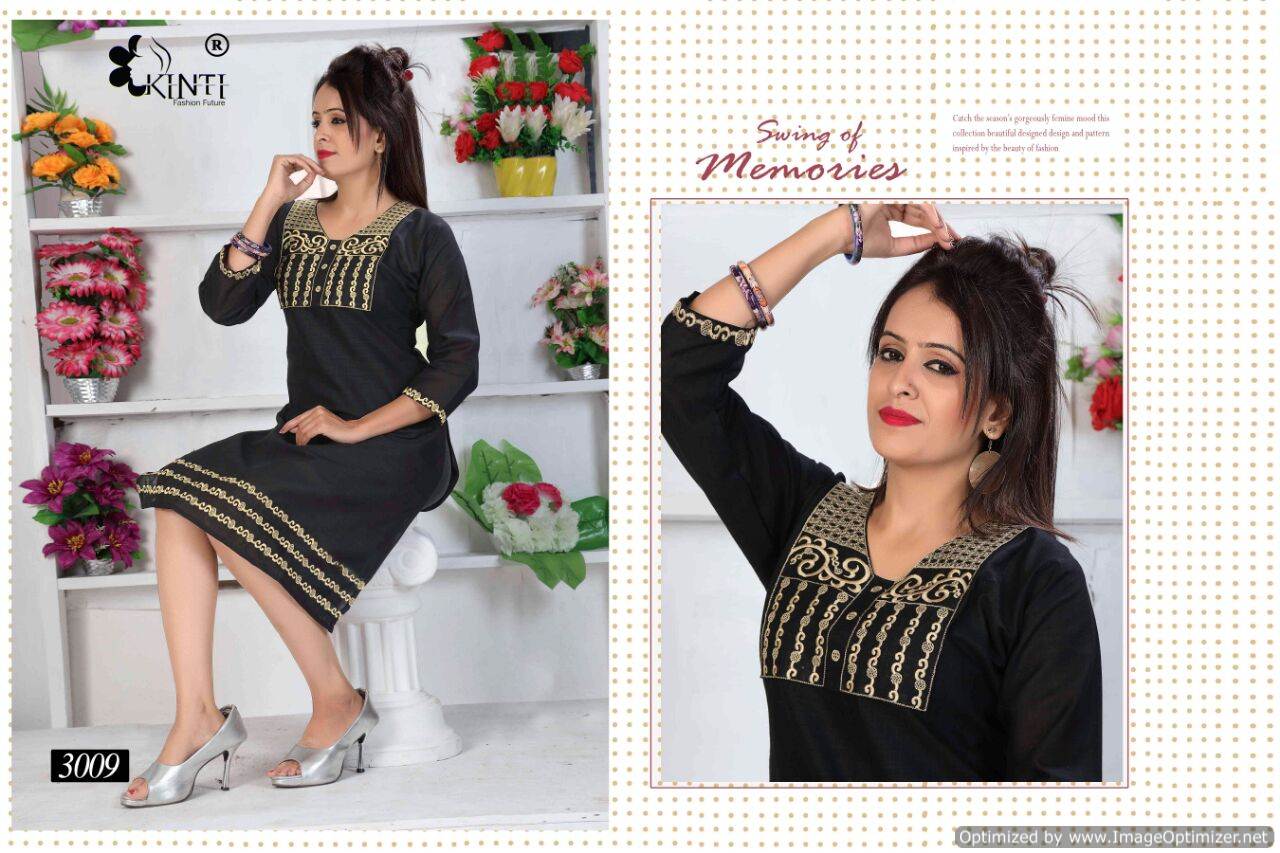 Kinti Morni Exclusive Cotton Slub With Embroidery Work Designer casual Wear Kurti Collection
