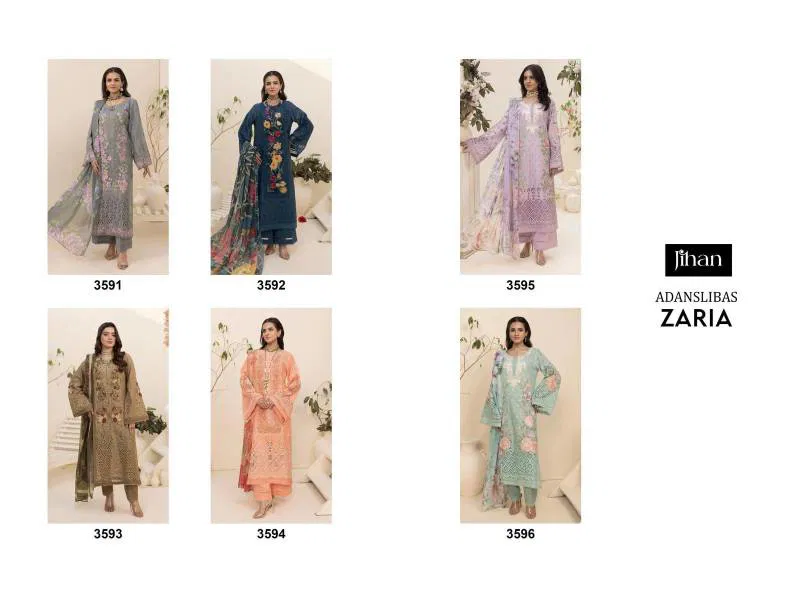 Adanslibas Zaria By Jihan Cotton Dupatta Pakistani Salwar Suits Wholesale Suppliers In Mumbai

