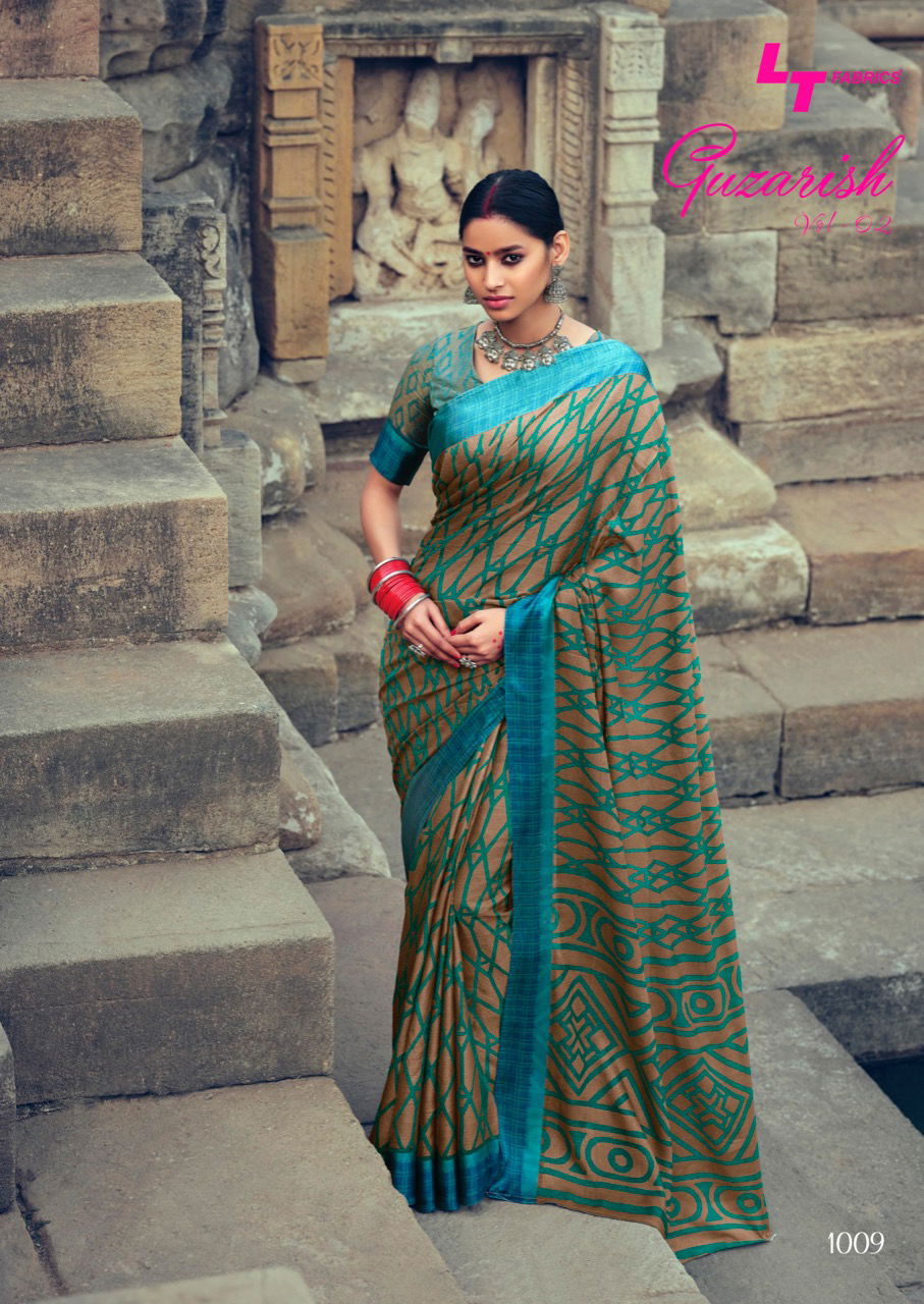 Lt Guzarish 2 Latest Fancy Designer Festive Wear Brasso Printed Sarees Collection