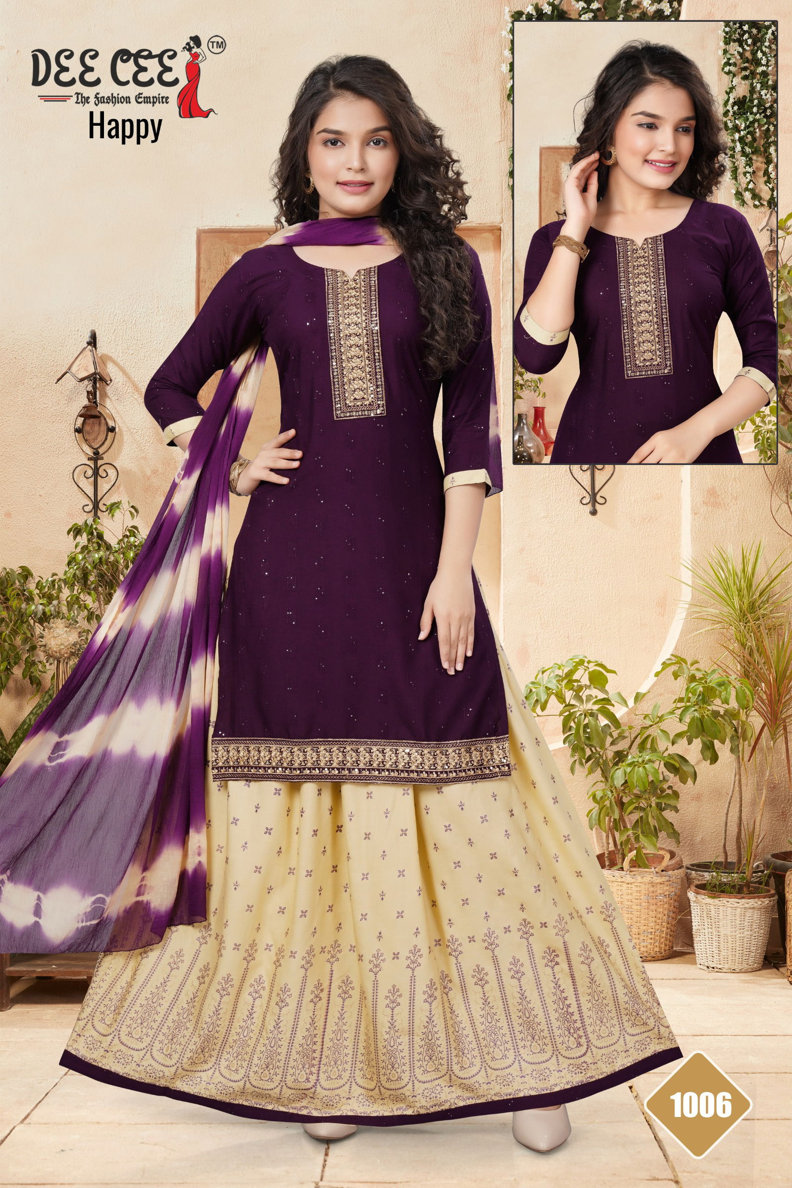 Happy By Deecee Fancy Kids Girl Wear Kurti With Bottom Dupatta Suppliers In India