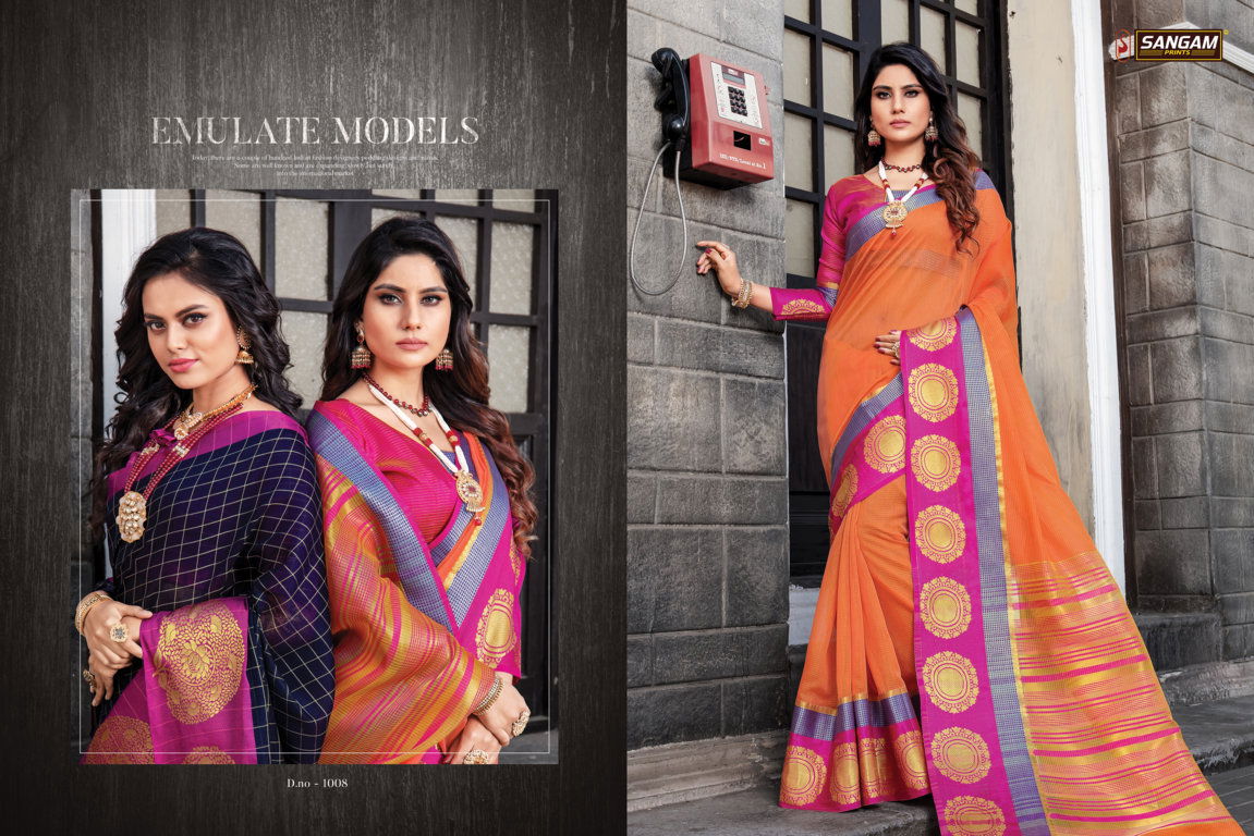 Sangam Swarnamukhi Fancy Latest Designer Festive Wear Cotton Printed Sarees Collection
