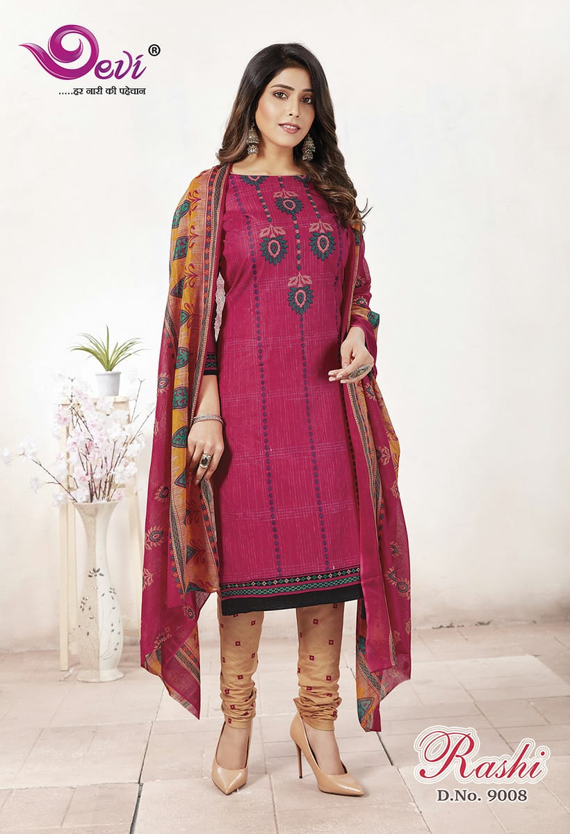 Devi Rashi Vol 9 Latest Designer Full Printed Pure Cotton Dress Material Collection  