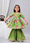 Naisha Kids 01 Cotton Kurta Sharara With Dupatta Bulk Orders In India