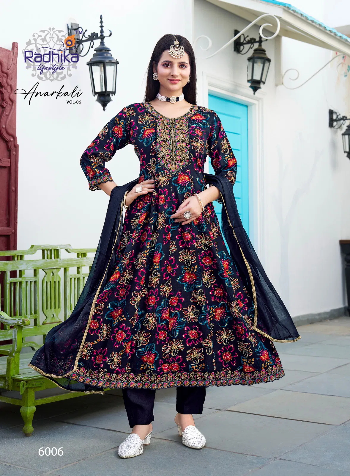 Anarkali Vol 6 By Radhika Rayon Kurti With Bottom Dupatta Online Wholesale